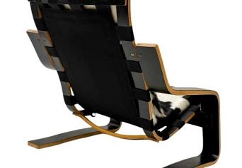 Mid-Century Modern Sculptural Plywood Lounge Chair, The Netherlands 1970s